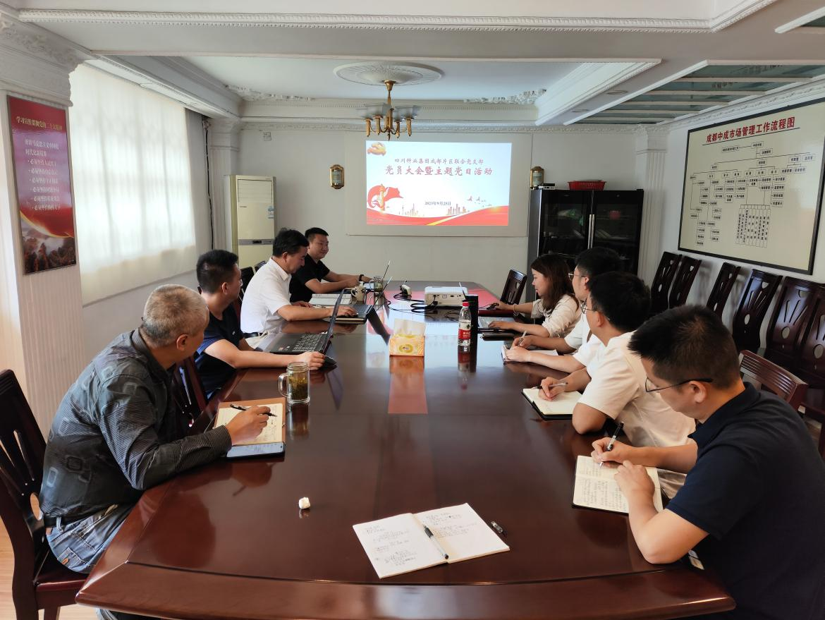 成都片区联合党支部组织召开党员大会