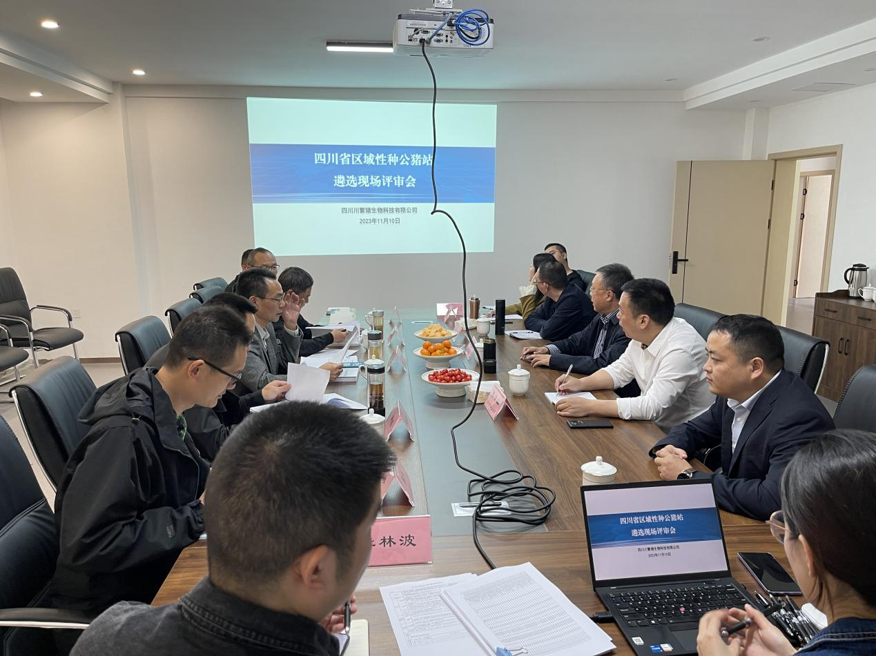 四川省畜牧科学研究院率队到川繁猪公司进行四川省区域性种公猪站遴选现场评审